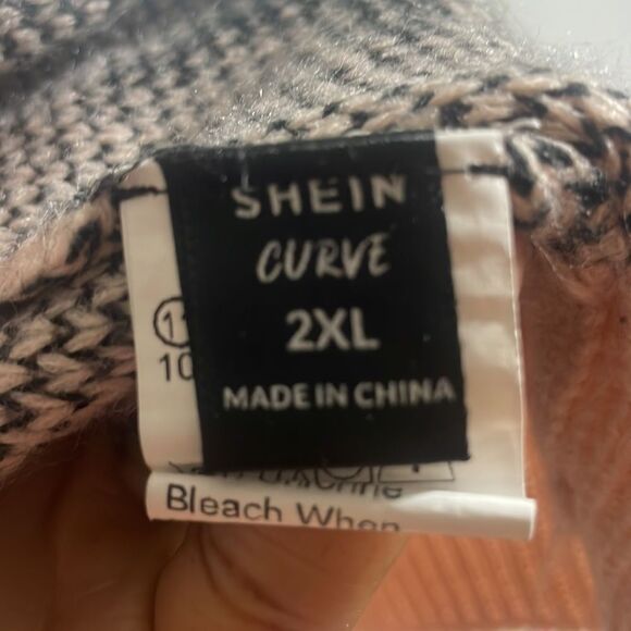 💖 Star pattern drop shoulder open front cardigan size 16 (2XL) baby pink 💖 - Picture 5 of 6